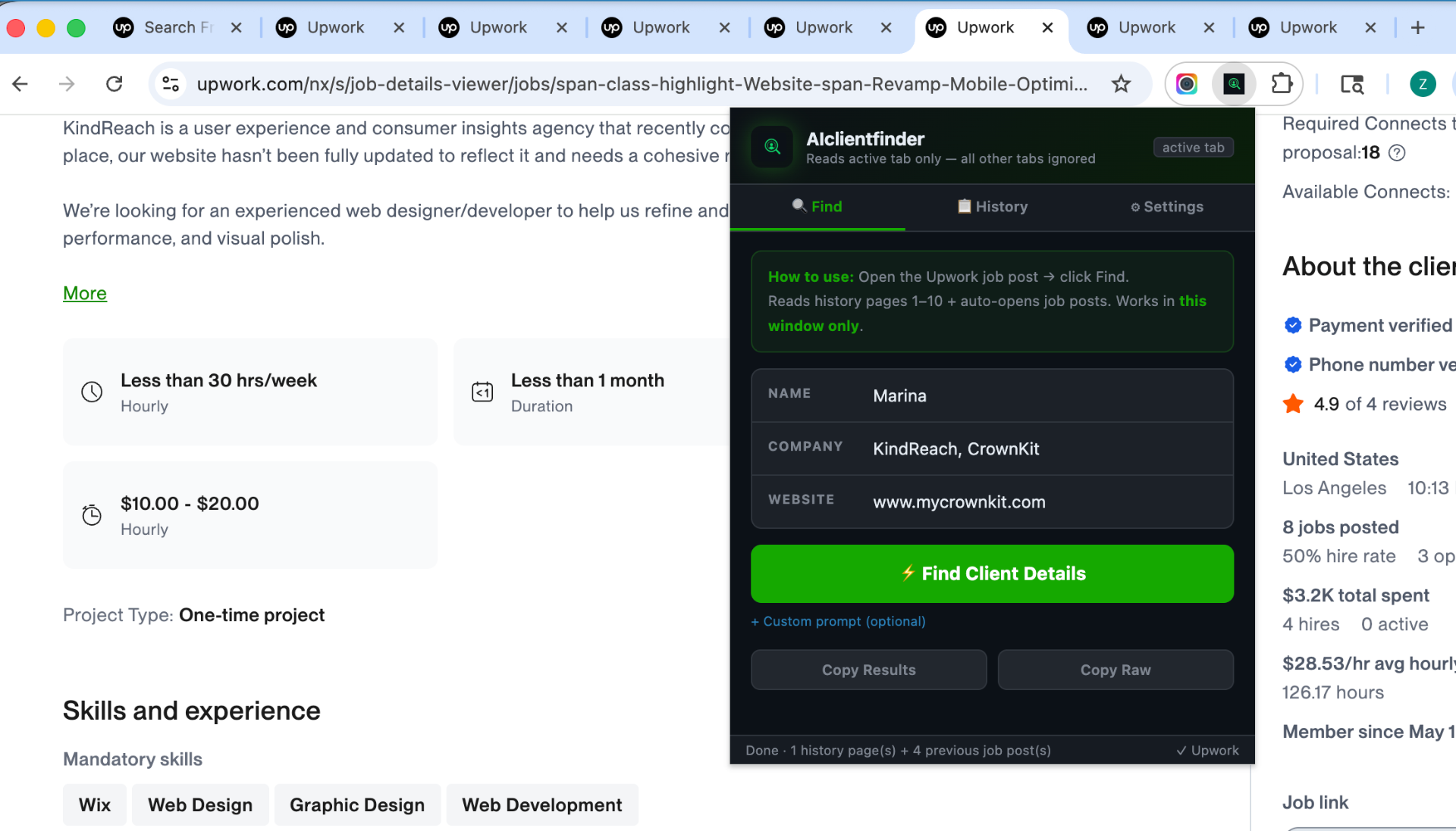Full demo — from job post to company discovery